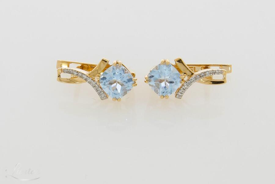 Kuldkõrvarõngad 585* Briljandid