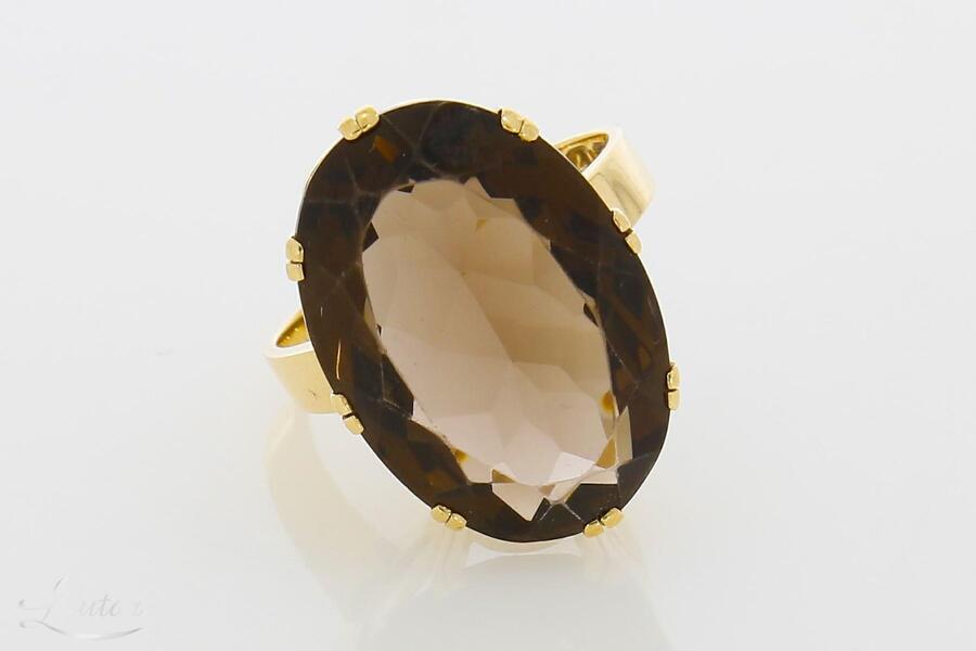 Kuldsõrmus 585* Suitsukvarts