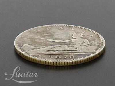 Hõbemünt 835* Una Peseta 1870a