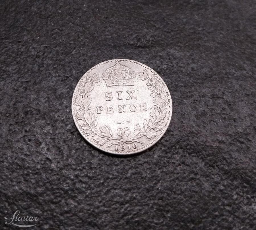 Hõbemünt 900* Suurbritannia.6 penni 1910a