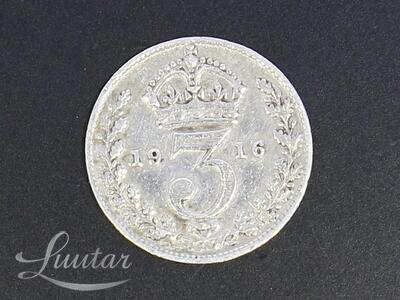 Hõbemünt 3 Pence George V 1916a 925*