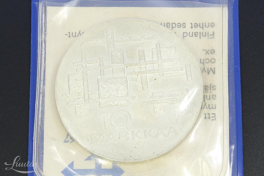 Hõbemünt 900* 10 Markkaa Suomi 1917a. 1967a.