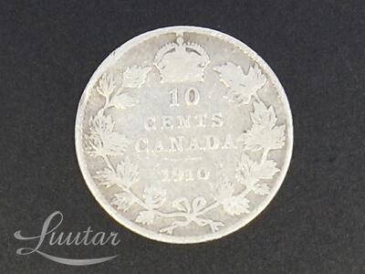 Hõbemünt 1910 10 Cents, Edward VII Canada 925*