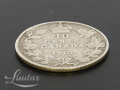 Hõbemünt 1910 10 Cents, Edward VII Canada 925*