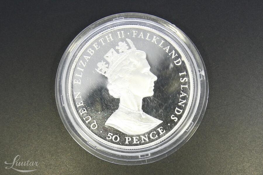 Hõbemünt 925* 50 Pence Elizabeth II 1985a
