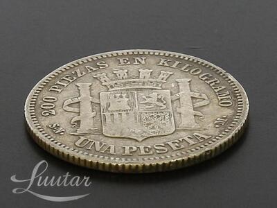 Hõbemünt 835* 1 Peseta  Provisional Government 1869a