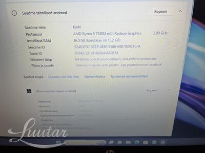 Sülearvuti HP-15-fc0005ny