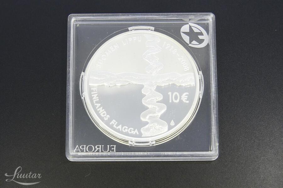 Hõbemünt 925* 10 Euros Finnish Flag 2008a 