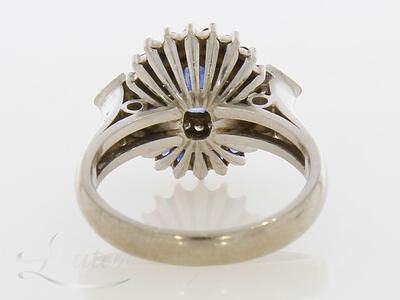 Kuldsõrmus 750* Safiirid+Briljandid