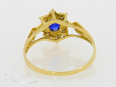 Kuldsõrmus 585* Briljandid ja Safiir