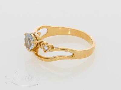 Kuldsõrmus  585* Briljant+ Topaas