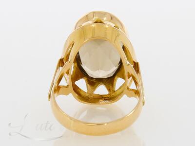 Kuldsõrmus 585* Suitsukvarts