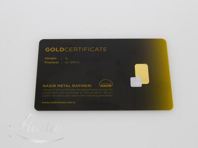 Kuldplaat 999* Tavex 