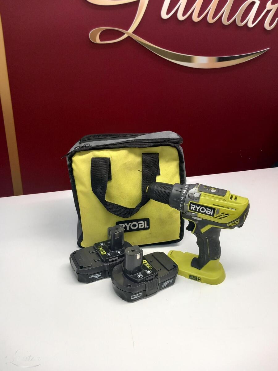 Akutrell-kruvikeeraja Ryobi R18DD3-220S / 18V / 2 x 2,0 Ah