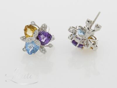 Kuldkõrvarõngad ja sõrmus 585* Briljandid