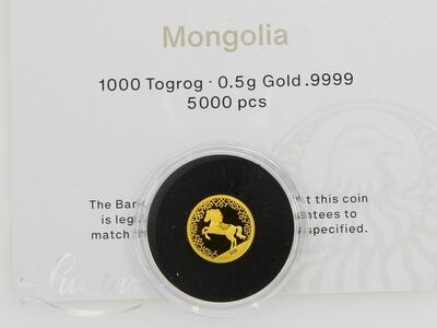 Kuldmünt 999* Mongolia 2026a