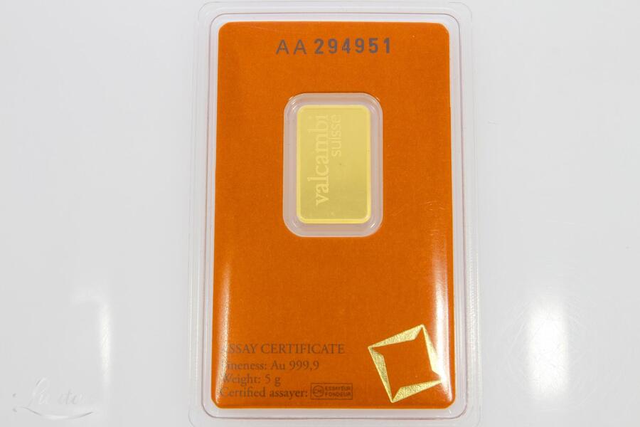 Kuldplaat 999* Valcambi Suisse