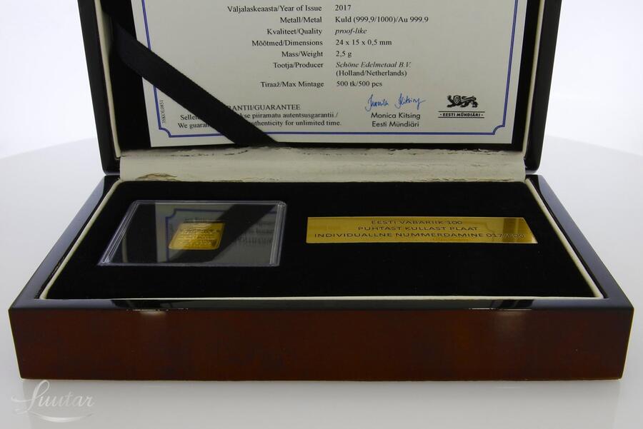 Kuldplaat 999* 100 aasta Eesti Vabariiki