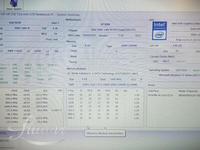 Sulearvuti HP 250 15.6 nch G10