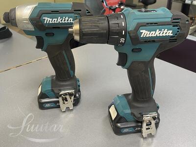 Akulöökruvikeeraja Makita TD110D ja akutrell DF333D