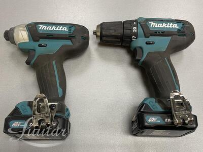 Akulöökruvikeeraja Makita TD110D ja akutrell DF333D