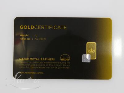 Kuldplaat 999* Tavex