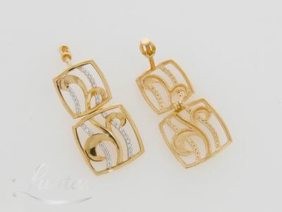 Kuldkõrvarõngad 585* Briljandid