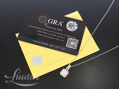 Hõbekaelakett 925*Moissaniit (Mineraal teemant)