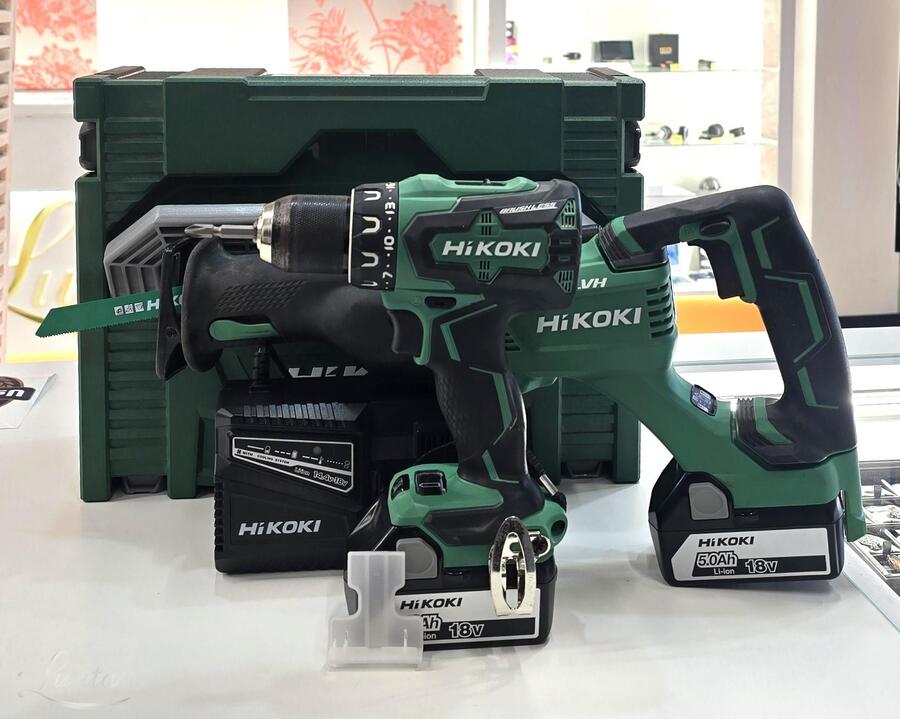 Akutööriistade komplekt akuuniversaalsaag Hikoki CR 18DBL+Hikoki DS18DBSL 