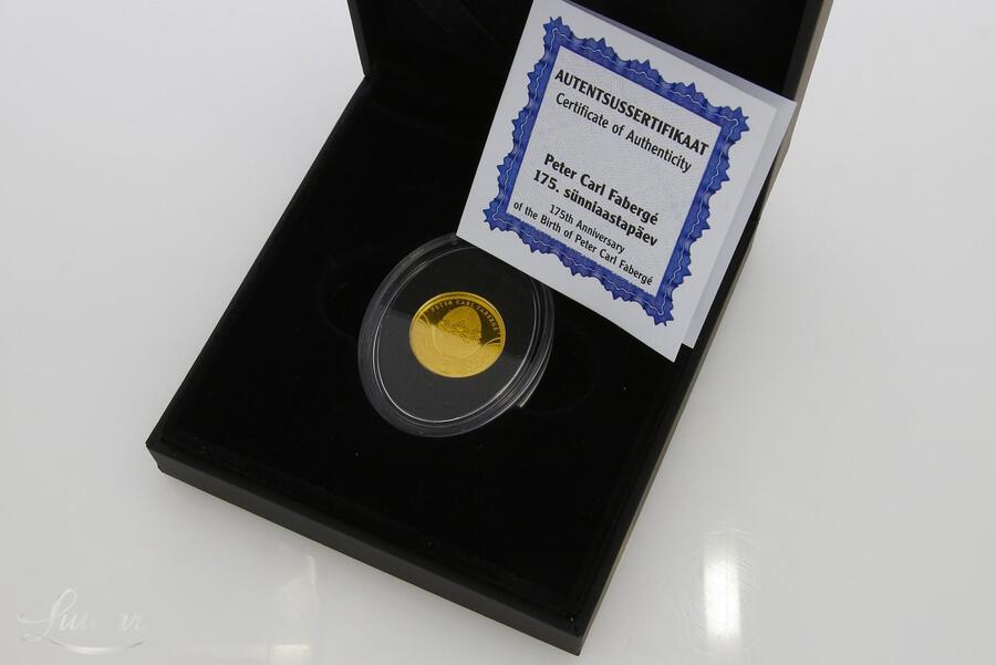 Kuldmünt 999* 5 dollarit Peter Carl Fabergé 175. sünniaastapäev 