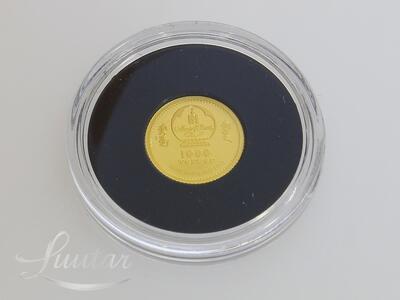 Kuldmünt 999* Mongolia 1000 Togrog