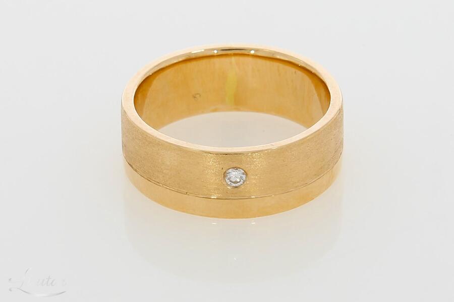 Kuld abielusõrmus 585* Briljant! Käsitöö! UUS!