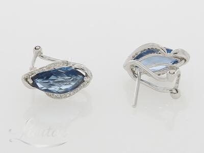 Kuldkõrvarõngad 585* Topaasid ja Briljandid