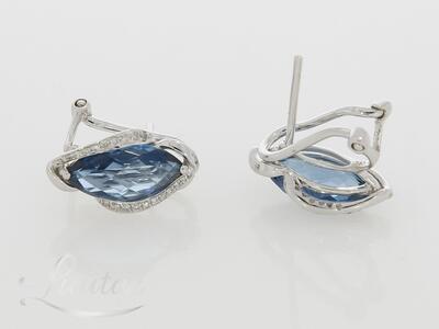 Kuldkõrvarõngad 585* Topaasid ja Briljandid