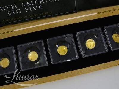 Kuldmüntide komplekt 999* "North America Big Five coins animals"