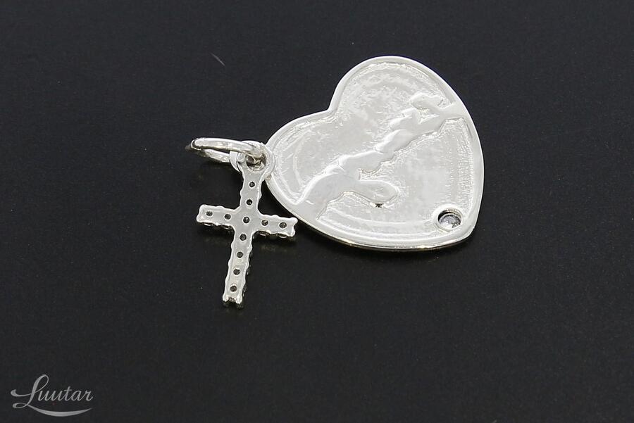 Hõbe kulon 925* UUS! Süda ja Rist