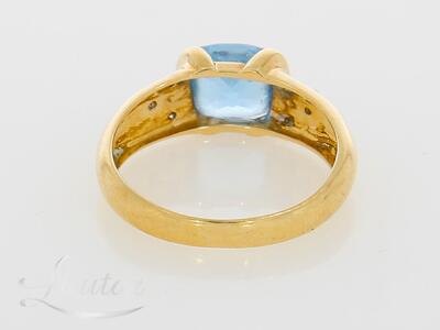 Kuldsõrmus 585* Topaas + Briljandid