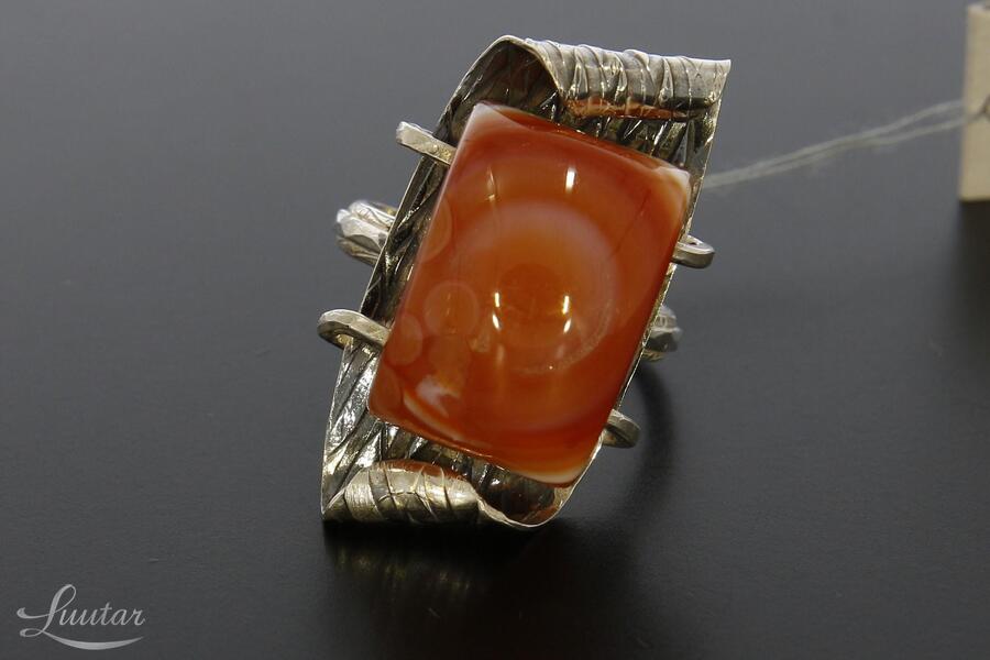 Hõbesõrmus 925* Karneool! UUS! Käsitöö! Vivian Schotowsky