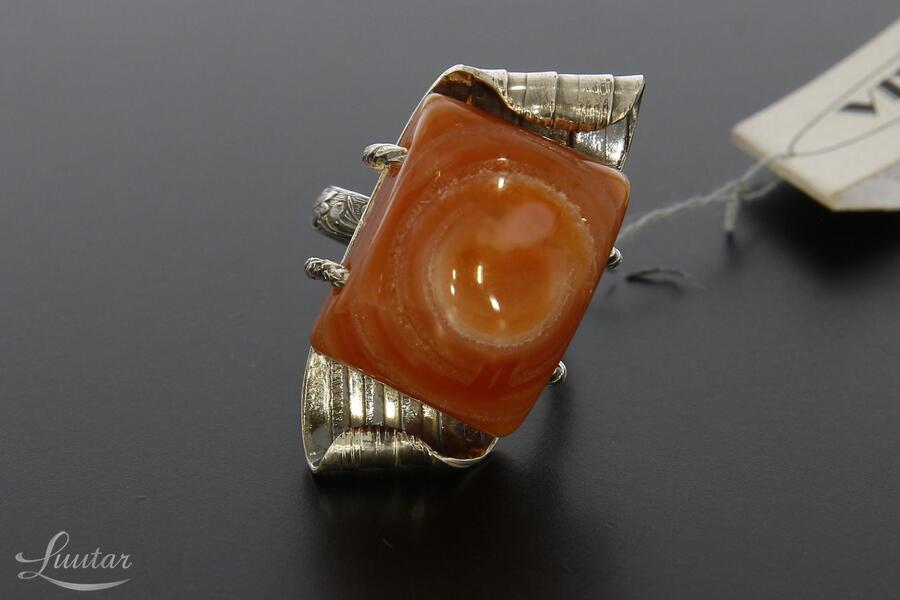 Hõbesõrmus 925* Karneool! UUS! Käsitöö! Vivian Schotowsky