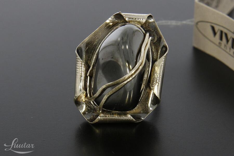 Hõbesõrmus 925* Hematiit! UUS! Käsitöö! Vivian Schotowsky