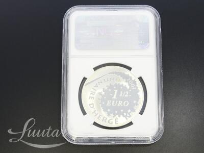 Hõbemünt 900* Coin France 1.5 Euros - Tintin and Chang - 2007