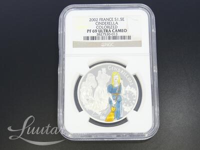 Hõbemünt 900* 1½ Euro Cinderella 