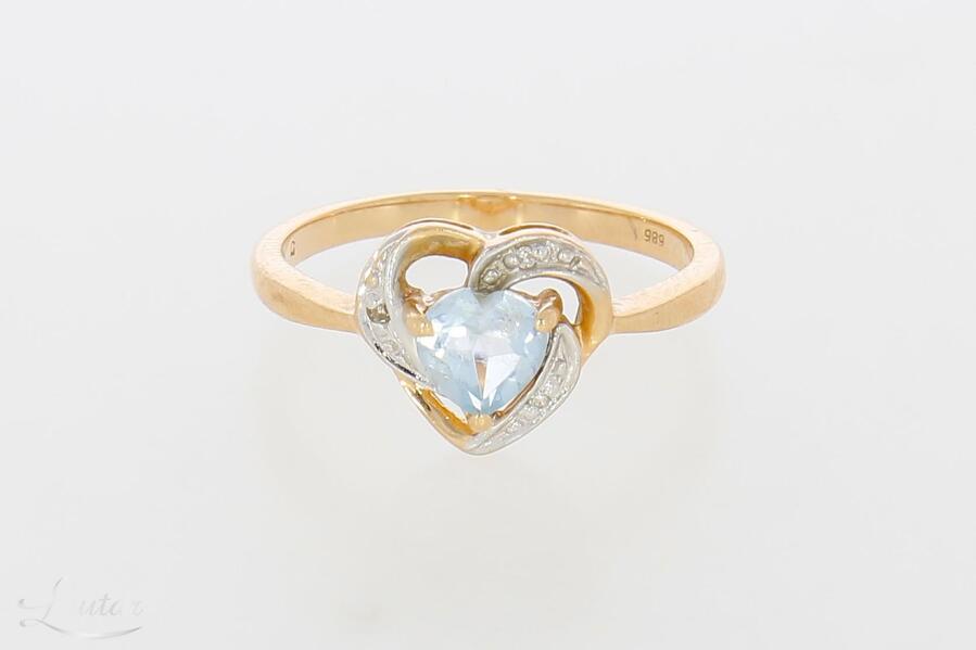 Kuldsõrmus 585* Briljandid ja Topaas