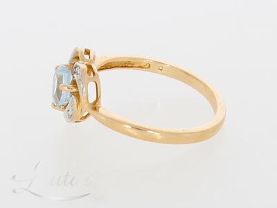 Kuldsõrmus 585* Briljandid ja Topaas