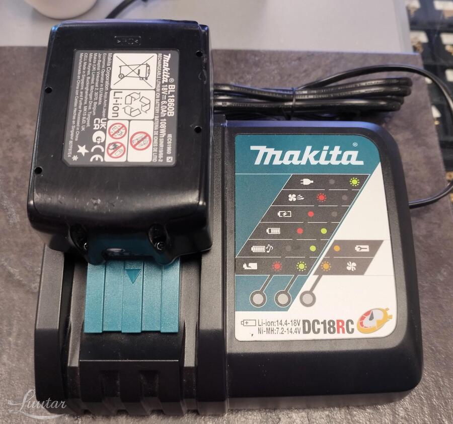 Makita aku 18v 6ah + kiirlaadija