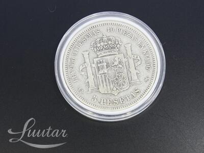 Hõbemündid 900* 5 Pesetas - Amadeo I 1871a. 7tk