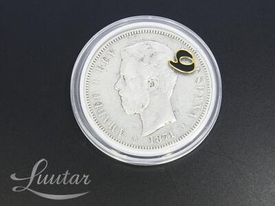 Hõbemündid 900* 5 Pesetas - Amadeo I 1871a. 7tk