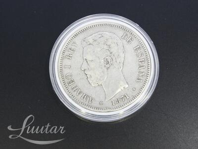 Hõbemündid 900* 5 Pesetas - Amadeo I 1871a. 7tk