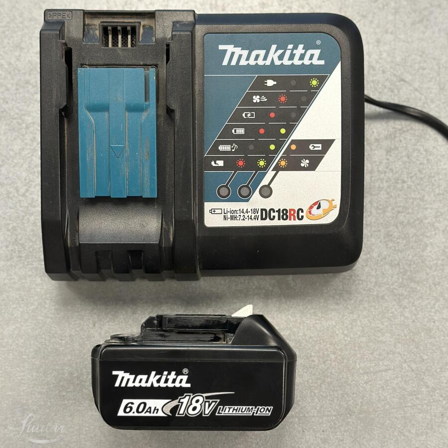 Laadija Makita DC18RD+Aku Makita 6,0Ah 18V