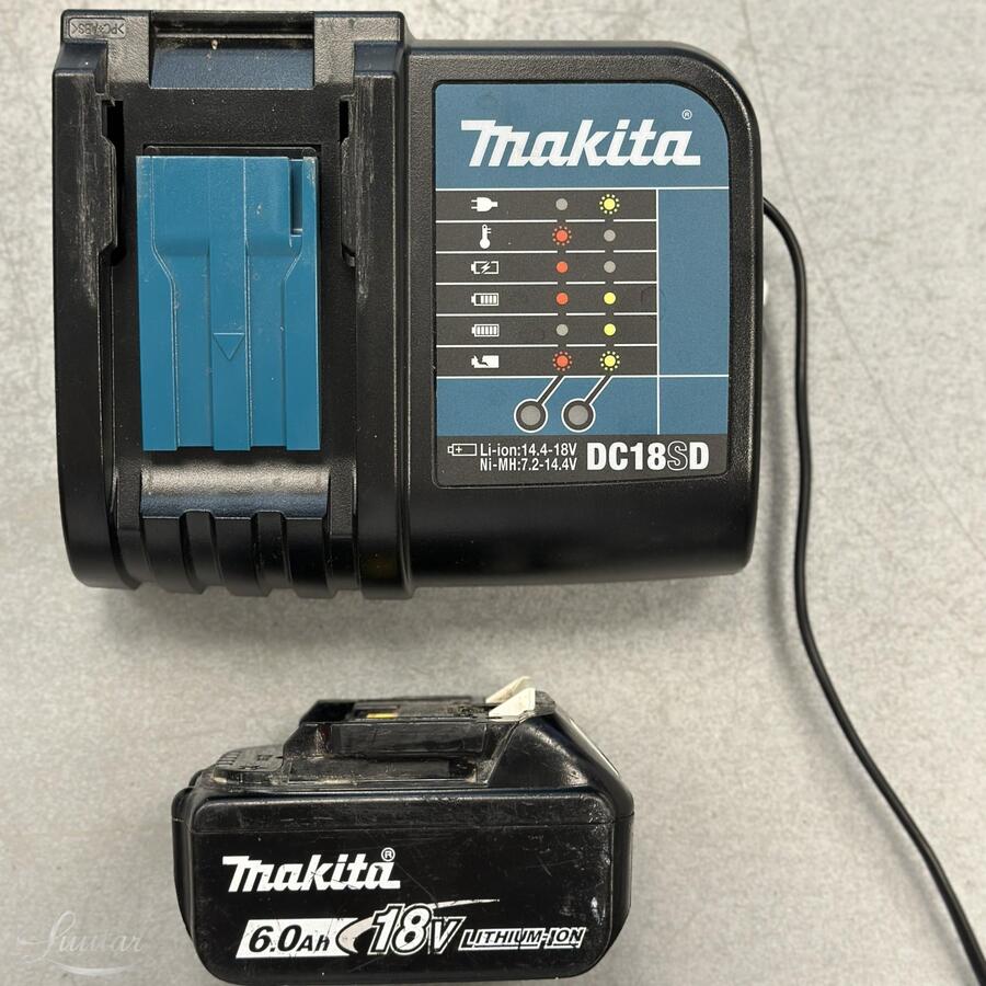 Laadija Makita DC18sd+Aku Makita 6,0Ah 18V